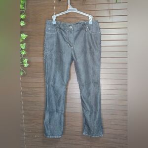 Chaus Sport Waxed Gray Denim Mid-rise Straight Leg Women's Jeans Size 10